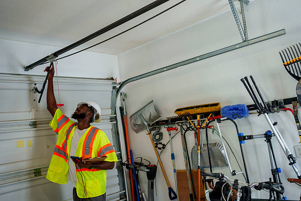 Professional Garage Door Roller Replacement technician working in Milford, PA